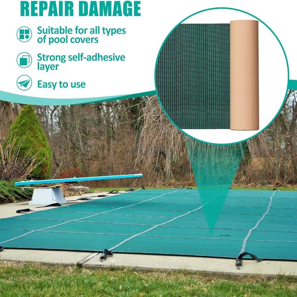 Self Adhesive Pool Cover Repair Patch Tear Resistant Mesh Pool Cover Repair Patch