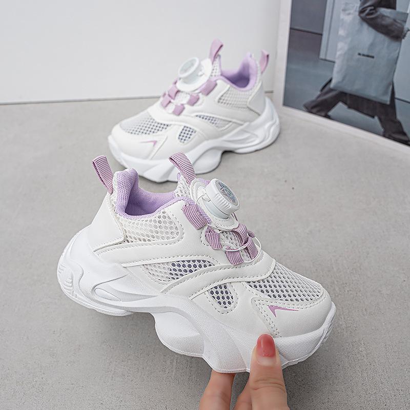 Boys' sports shoes Spring and Autumn Girls' mesh surface Summer single mesh breathable little white shoes Children's soft-soled non-slip children's