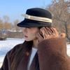 Vintage Looking Horse Riding Formal Hat Bow Fashion Knights Cap Peaked Flat Cap  Fashion Show