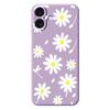 For iPhone 17 Case White Daisy Pattern Printing Straight Edge TPU Phone Back Cover