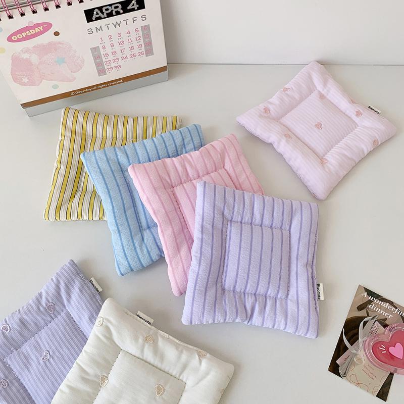 Ins Simple Fabric Coaster Tea Fashion Sweet Cream Color Insulation Pad Desktop Decorative Cup Mat Home Decor Gifts