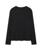 PRAIRIE Henley Neck Ribbed Long Sleeve (Black)