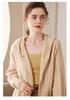 Women's Versatile Korean Style Pure Wool Hooded Cardigan Cashmere Knit Outerwear Sweater