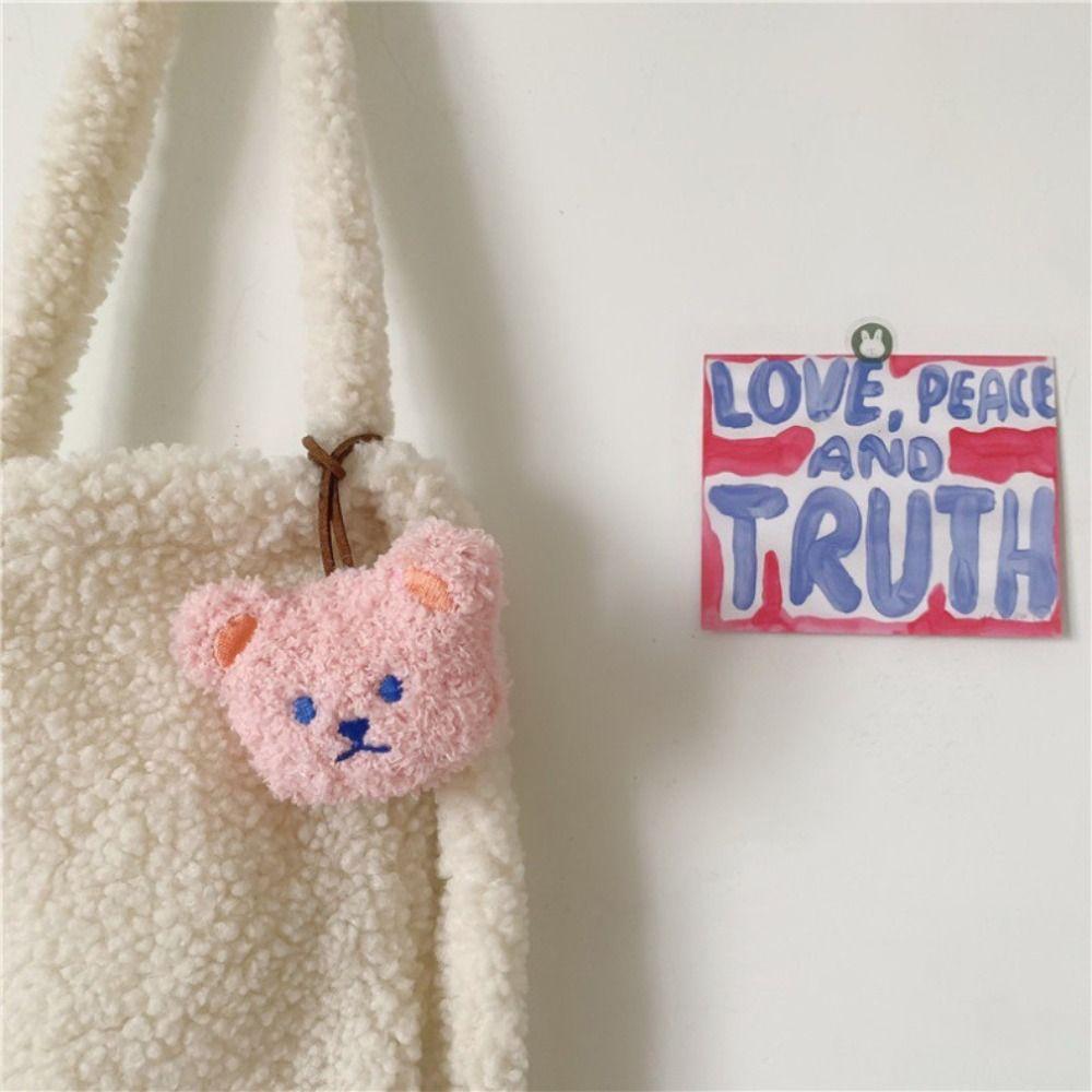 Cute Cartoon Bear Pendant Keychains Kawaii Decoration Children's Tag Keyrings Bag Car Trinket Accessories