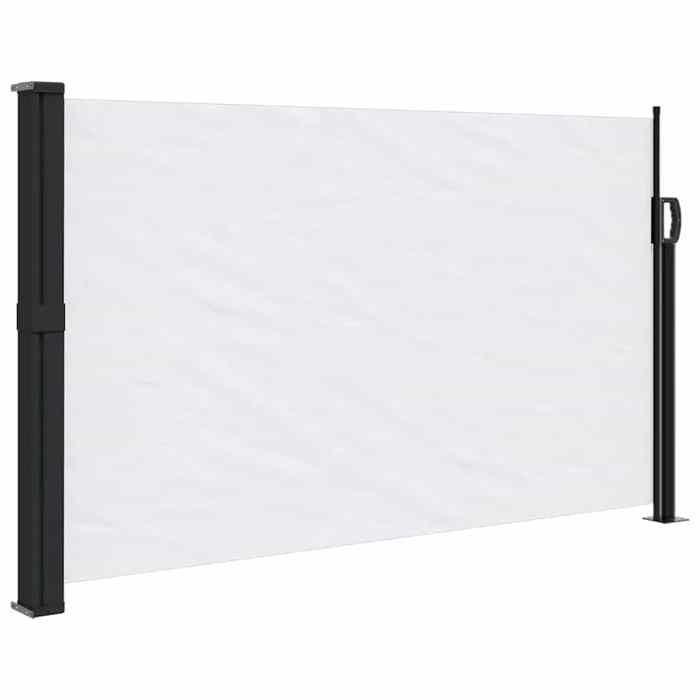 VidaXL Auvent latéral rétractable blanc 120x600 cm, écran d’intimité de jardin, brise-vue de balcon, écran d'extérieur, 4004496