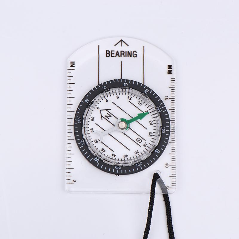 Transparent Map Ruler Compass New Portable Acrylic Orienteering Navigation Multi-Function Baseplate Compass Outdoor