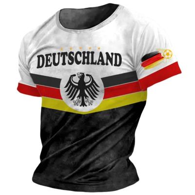 Summer Men's T Shirt Casual Short Sleeve European T-Shirt Soccer Clothing Fashion Streetwear Male Oversized Clothing Pullover