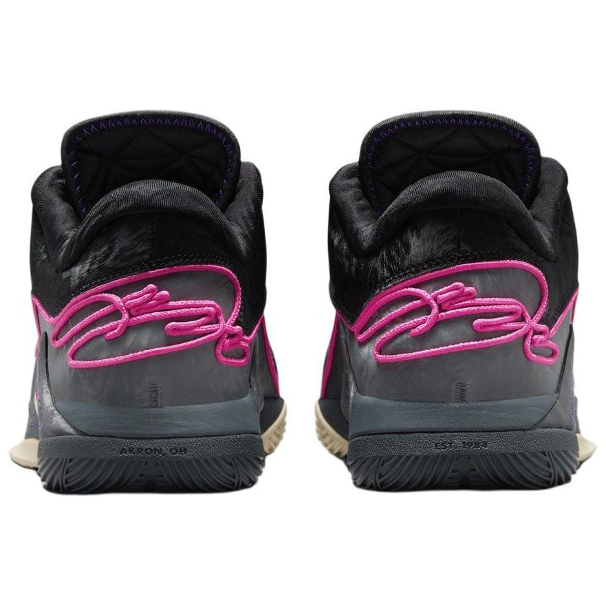Nike LeBron 22 Anti-Slip Wear-Resistant Low-Top Basketball Shoes Unisex Black Gray Purple Sneakers FZ1095-001