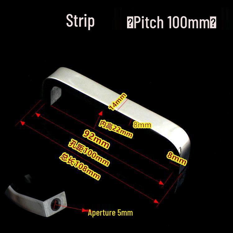 304 Stainless Steel Heavy-Duty Bow-Shaped Surface-Mounted Door Handle
