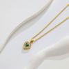Multi-Color Love Diamond Necklace Women'S Suit Light Luxury Temperament Simple Versatile Collarbone Chain Pendant Jewelry