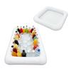 1Pc Inflatable Pvc Ice Serving Tray Cooler With Drain Plug Floating Durable Drink Chiller For Picnic Pool Party Supplies