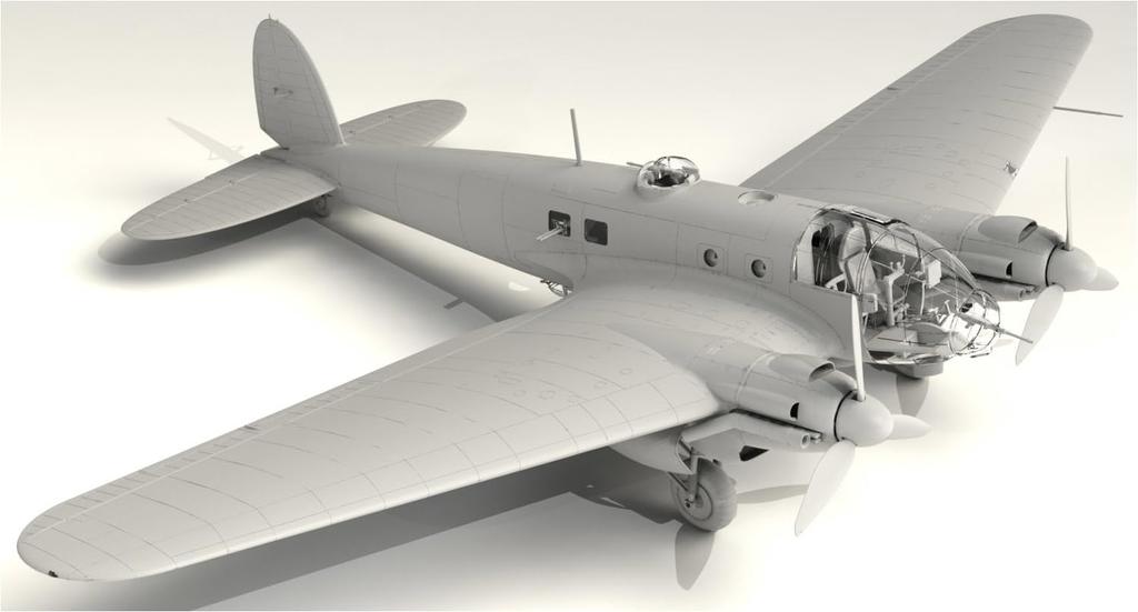 ICM ICM Druhá světová válka Německá armáda bombardér Heinkel Plastový model 48264 1/48 He111H-20