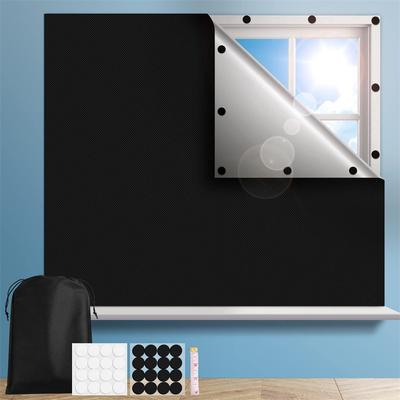 Verdunkelungsstoff für Fenster, abnehmbar, lichtblockierend, dunkelste Fensterfolie, mattierte dunkle Tönungsfolie, Sichtschutz, Fensterabdeckung