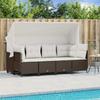 Vidaxl 5-Cz. Garden Furniture Set With Cushions, Brown, Poly Rattan