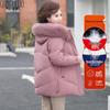 Autumn Flora Women's Mid-Length Down Jacket with Real Fox Fur Trim