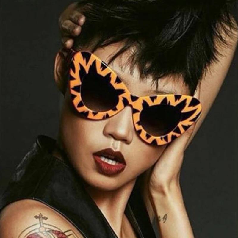 Luxury Designer Oversized Cat Eye Sunglasses Women Vintage Sweet Sexy Ladies Big Frame UV400 Sun Glasses
