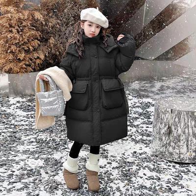 Children's Winter Mid-length Padded Coat - Boys' and Girls' Thick Warm Cotton Jacket
