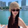 Hollow Stacked Hat Breathable Knitting Cap Fashionable Beanie  Women
