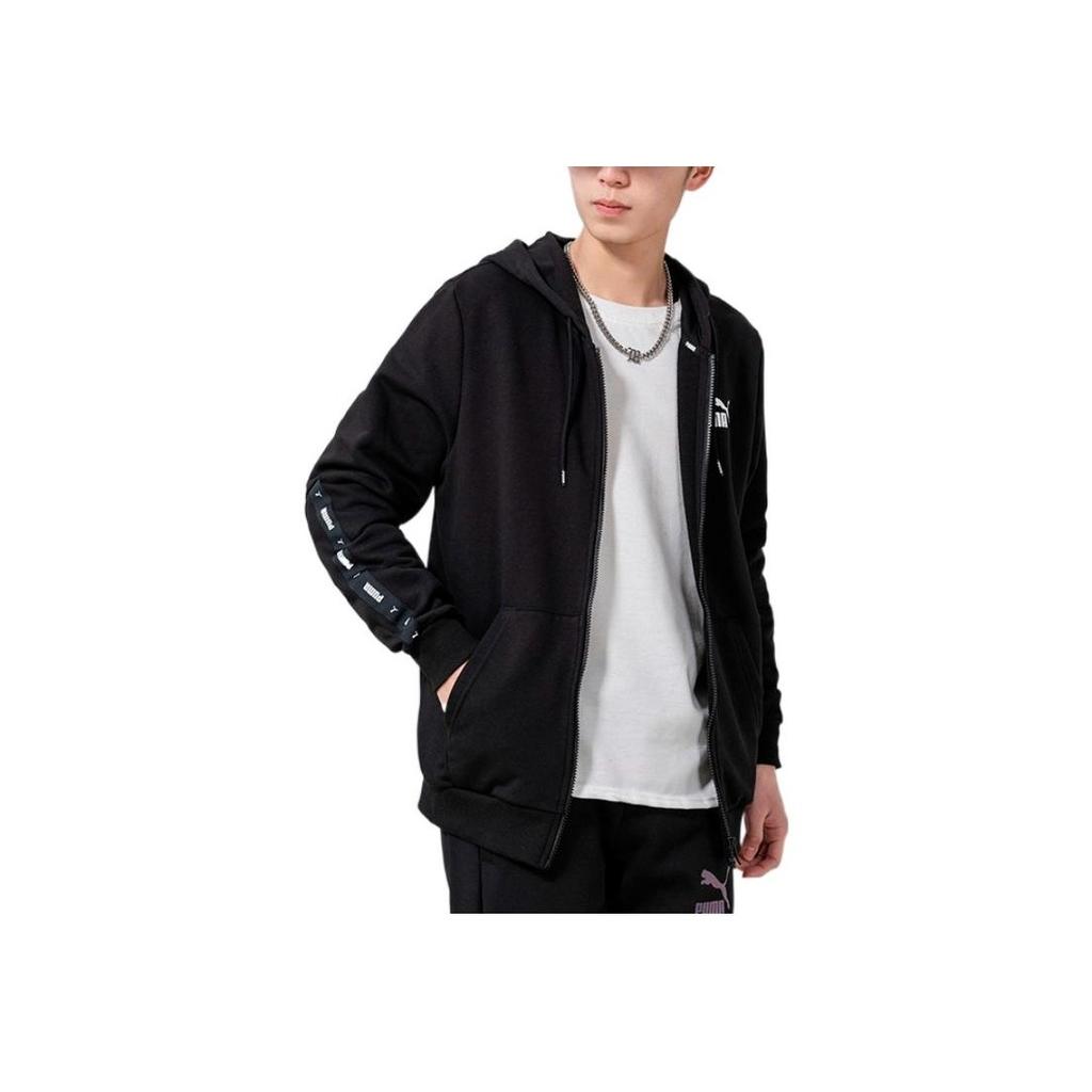 Puma Essential Hooded Sports Jacket Men Outerwear Black 849555-01