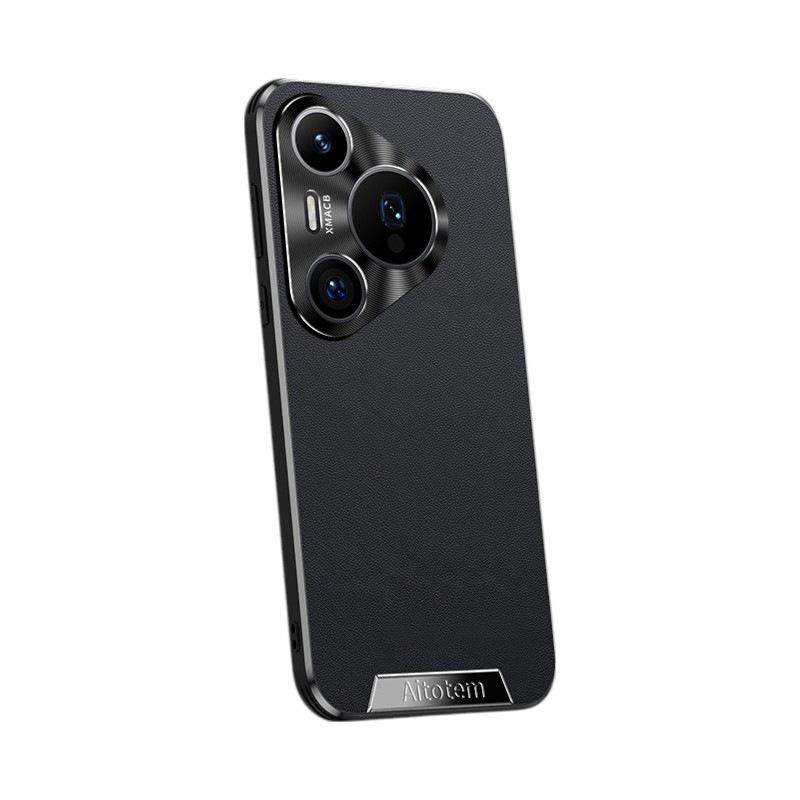 Applicable to Huawei pura80pro mobile phone case lens all-inclusive pura70pro anti-drop business Internet celebrity male leather case