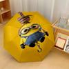 Minions Despicable Me Windproof Auto 8 Rib Folding Umbrella Portable Outdoor Parasol