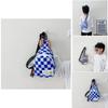 Stylish Checkered Pattern Kids Backpack For Boys And Girls Featuring Cheerful Face Design