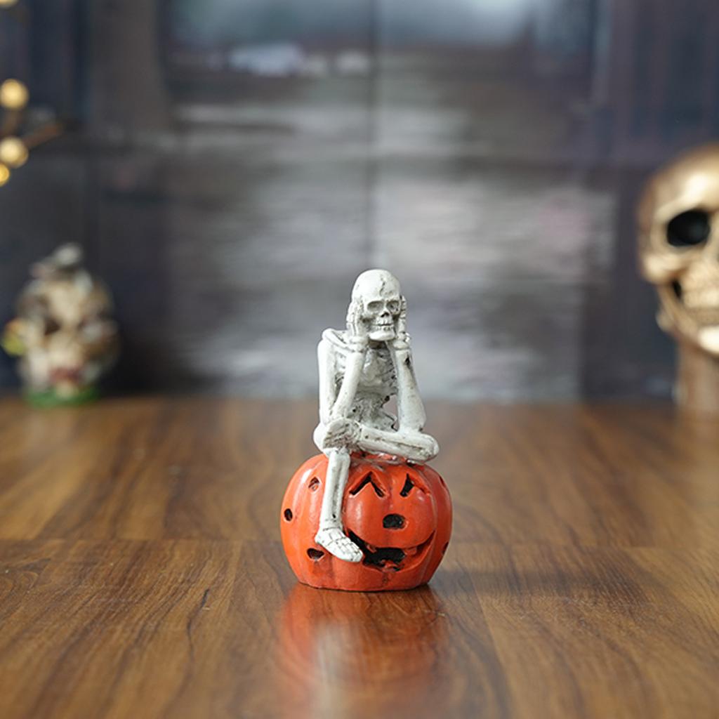 Skelett Kürbis Geist Form Verzierungen Halloween Haus Schreibtisch Dekoration Drei Nicht Skelett Harz Verzierungen Atmosphäre Dekoration