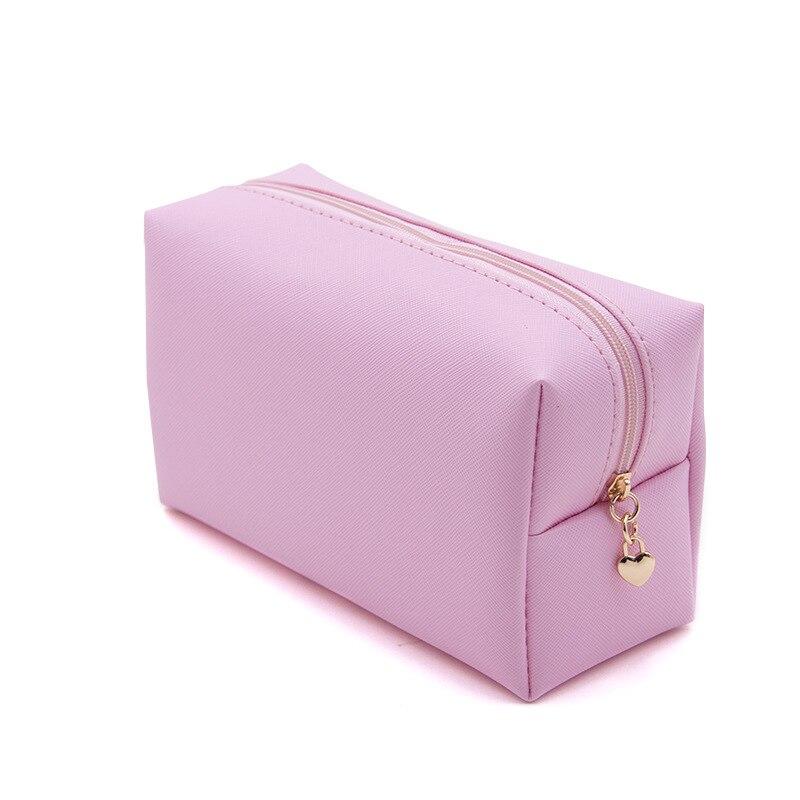 PU Leather Travel Cosmetic Bag Makeup Pouch Wash Toiletry Organizer Storage Handbag for Women