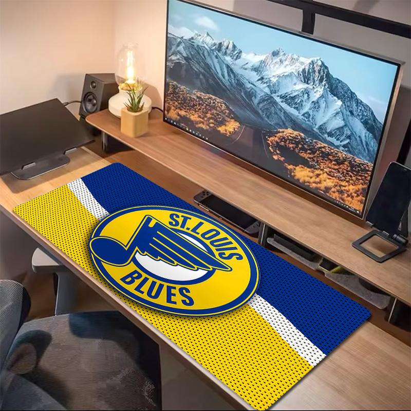 St. Louis Blues Print Cushion Non-slip Laptop Tablet Big Mousepad XXL Mat Mini PC Playmat With Lock edge