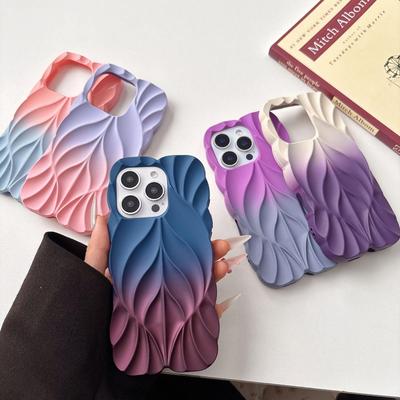 iPhone 17pm Colorblock 3D Leaf Drop-Proof Case