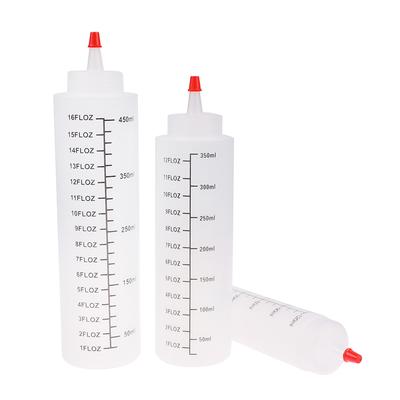 120/350/450ml Πλαστικό Μπουκάλι Squeeze με Μύτη Κλίμακας Στυπτό Μπουκάλι Με Στεγανό Για Κουζίνα Σάλτσα Σαλάτας Μπουκάλι Squeeze