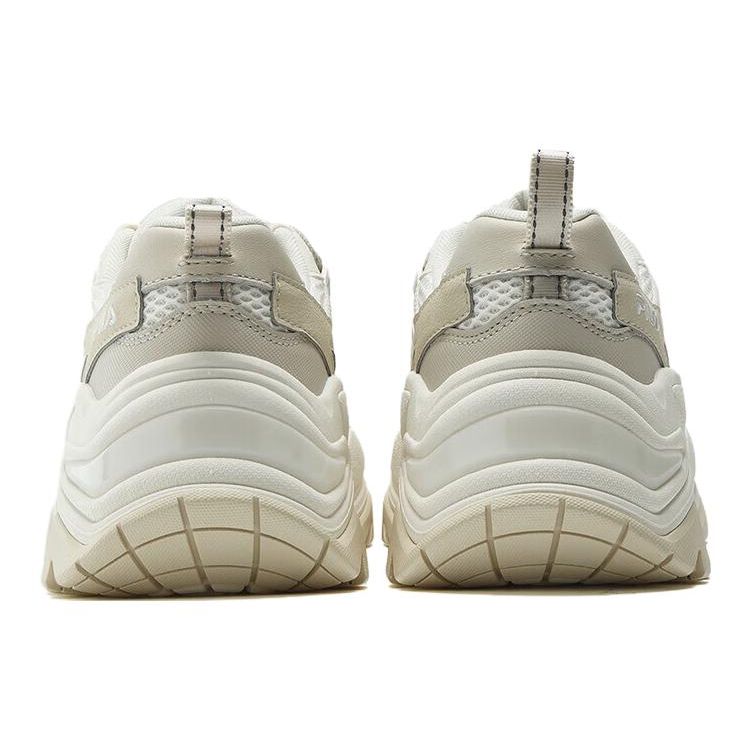 FILA Sofia 1S Fishbone Sneakers Simple Solid Color Durable Wrap Low Top Dad Shoes Women sneakers Milk-White Beige F12W331111FGB