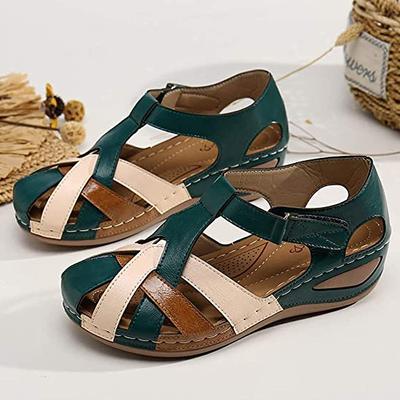 Moda Kadın Sandaletleri Su Geçirmez Slip On Yuvarlak Kadın Terlikleri Rahat Rahat Açık Hava Moda Yaz Büyük Beden Kadın Ayakkabıları