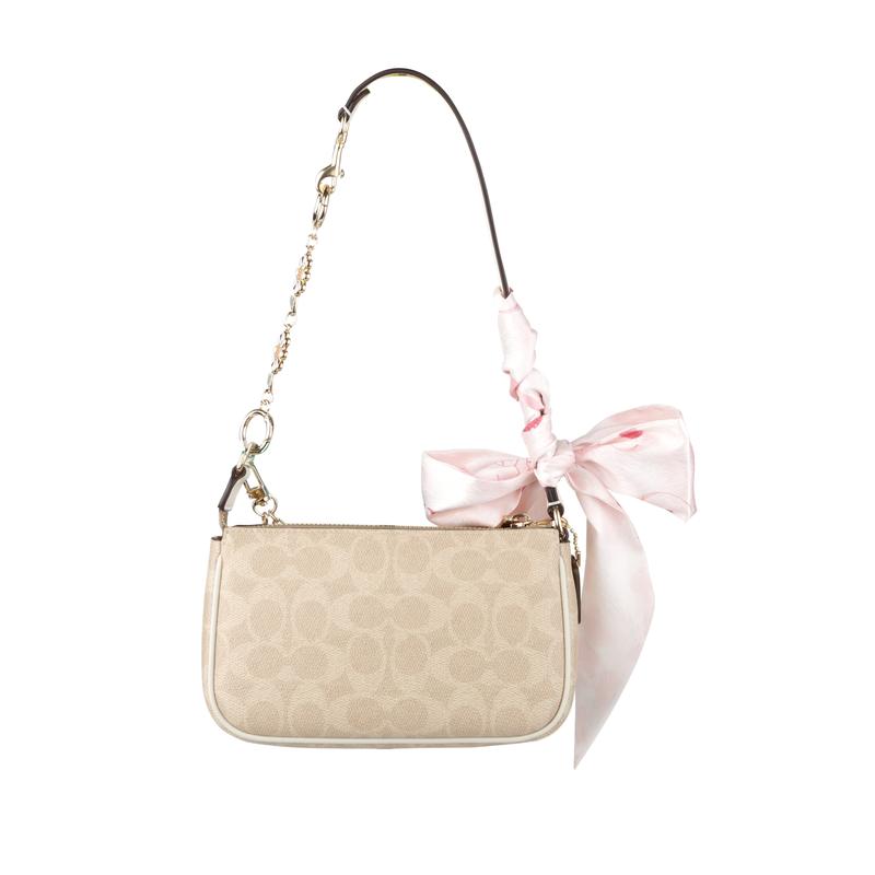 COACH handbag [Customized bag] Nolita 19 Jiuqi bow bear, classic presbyopia, fashionable Dream Pink Butterfly Basic Pack (Pack + Dust Bag)