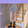Spring Summer Floral Chiffon High Waist Skirt With Asymmetric Design For Ladies Fashion