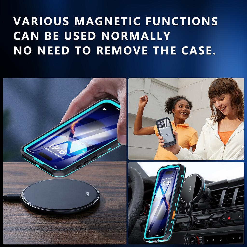 REDPEPPER Dot+ Series For iPhone 16 Pro Max Phone Case Compatible with MagSafe IP68 Waterproof Clear Phone Cover