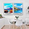 Modern Queenstown Travel Poster New Zealand Landscape Art Print Coloful Dunedin Tongariro Canvas Painting Home Room Decoration