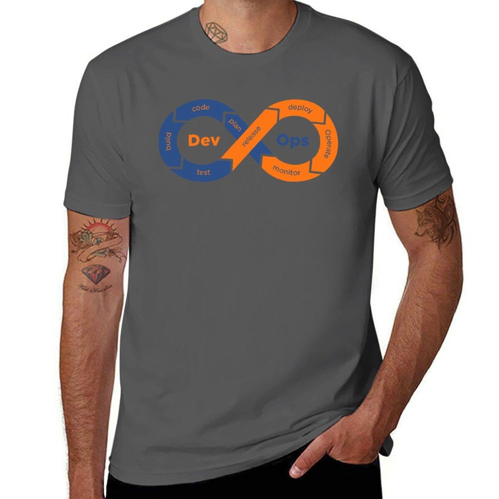 

devops T-Shirt t shirt for man t shirt man cotton T-Shirt 4XL