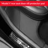 Car Door Sill Protector Set For Model Y Microfiber Leather Anti Scratch Kick Pad Threshold Protection Guard Strip Interior