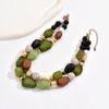 Artistic Vintage Inspired Thick Beaded Collar Necklace Featuring Mixed Charm And Adjustable Closure Design Jewelry