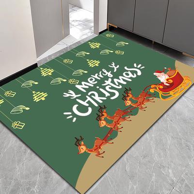 Christmas Festival Entrance To The Door Of The Diatom Mud Mat Waterproof Non-Slip Can Wipe Cartoon Home Mat