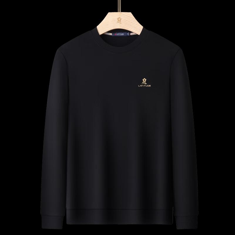 MONTAGUT Men's Fleece-Lined Embossed Long-Sleeve Sweatshirt