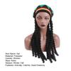 Women Halloween Hat Colorful Knitted Elastic Anti-slip Windproof Thick Witch Cosplay Fake Black Braids Party Carnival Beret