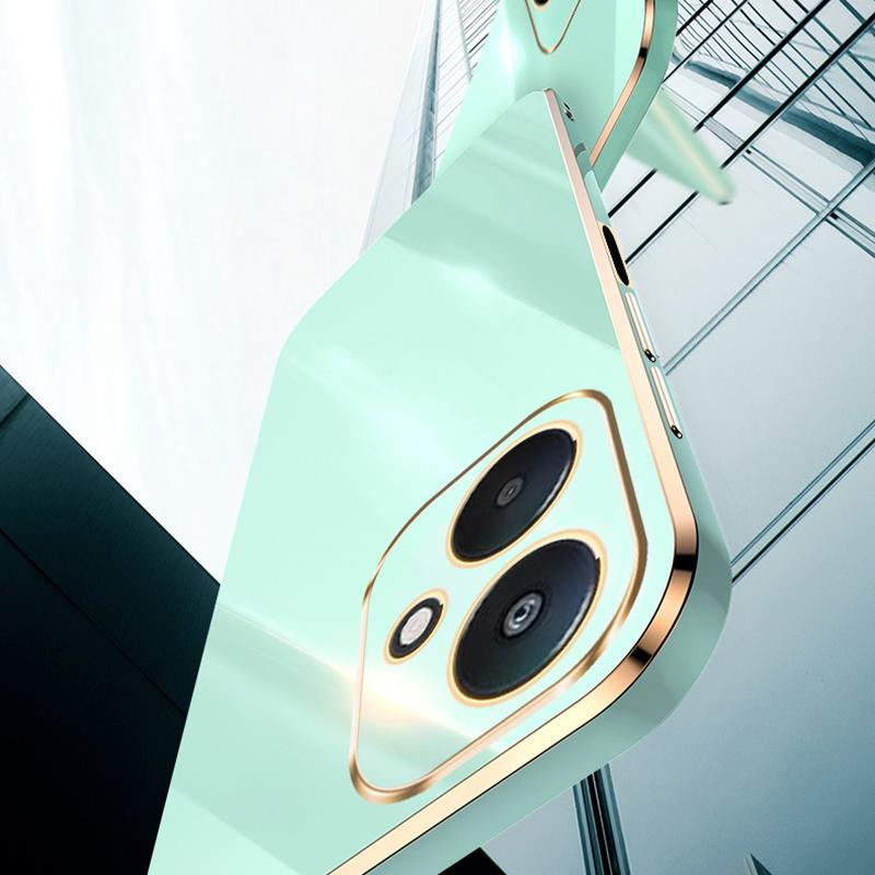 XINLI priekš Xiaomi Redmi 13C 5G/13R 5G/Poco M6 5G Vāciņš Galvanizēta mala TPU Telefona aizmugurējais vāciņš