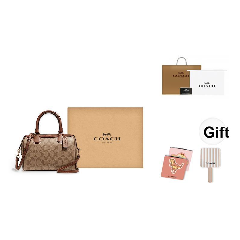 Coach Bennett 23 Borsa Boston in Pelle con Chiusura a Zip da Donna Marrone 32203-IME74