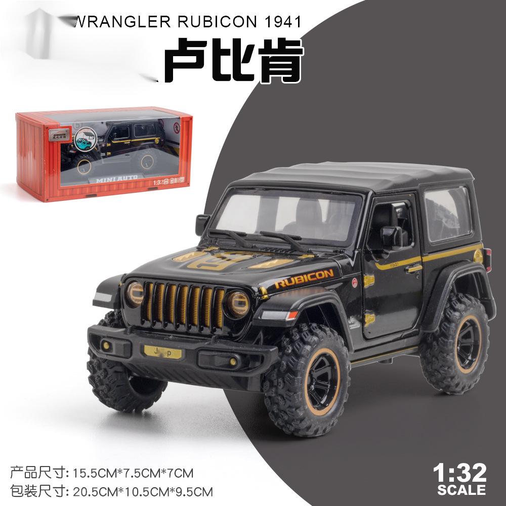 1:32 Jeeps Wrangler Rubicon Off-Road Alloy Model Car Toy Diecasts Metal Casting Sound and Light Car Toys For Children Toy Gift