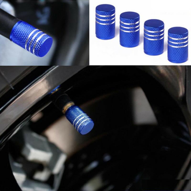 

4/10/100x цветной алюминиевый пылезащитный чехол универсальный для автомобилей, мотоциклов, велосипедов и электромобилей, колпачки для штоков воздушных клапанов синий