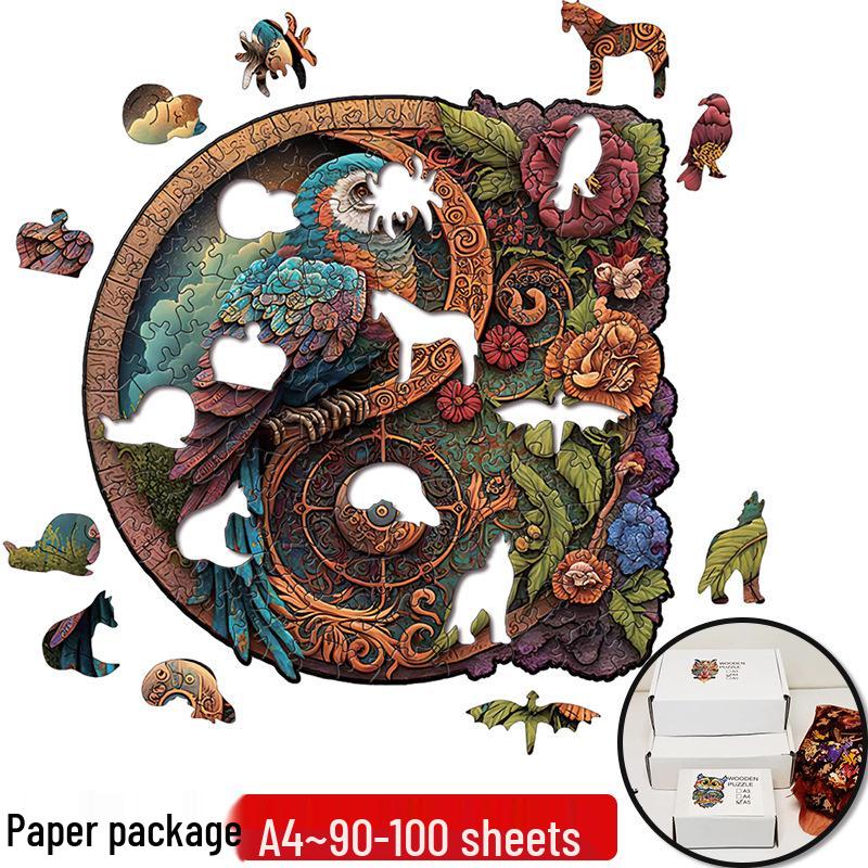 Irregular Animal Dog Penguin Wooden Puzzle in Stock