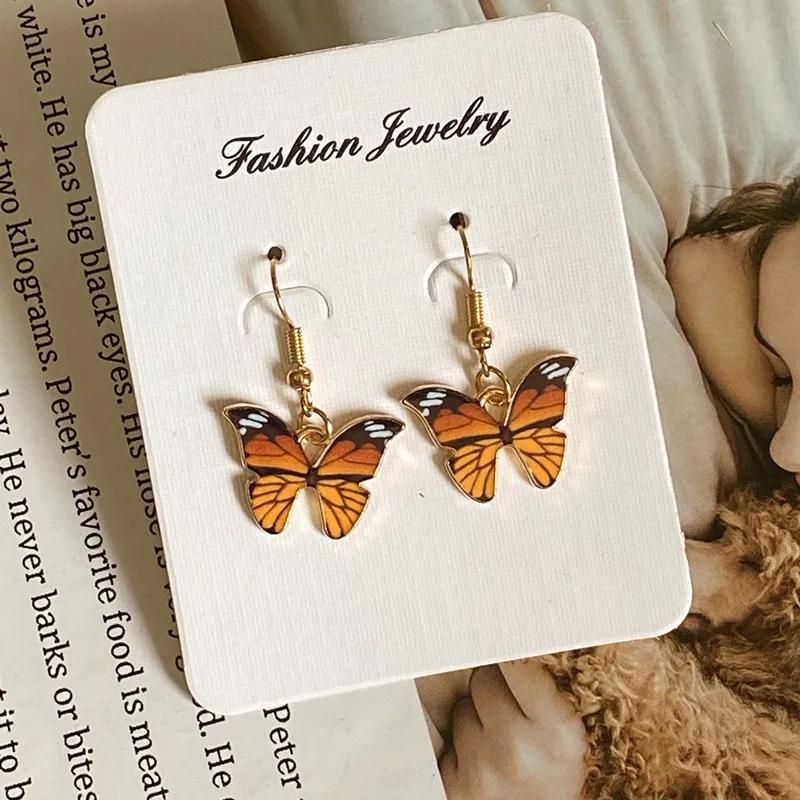 Fashion Romantic Butterfly Necklace for Women Girl Blue White Orange Color Animial Design Choker Neck