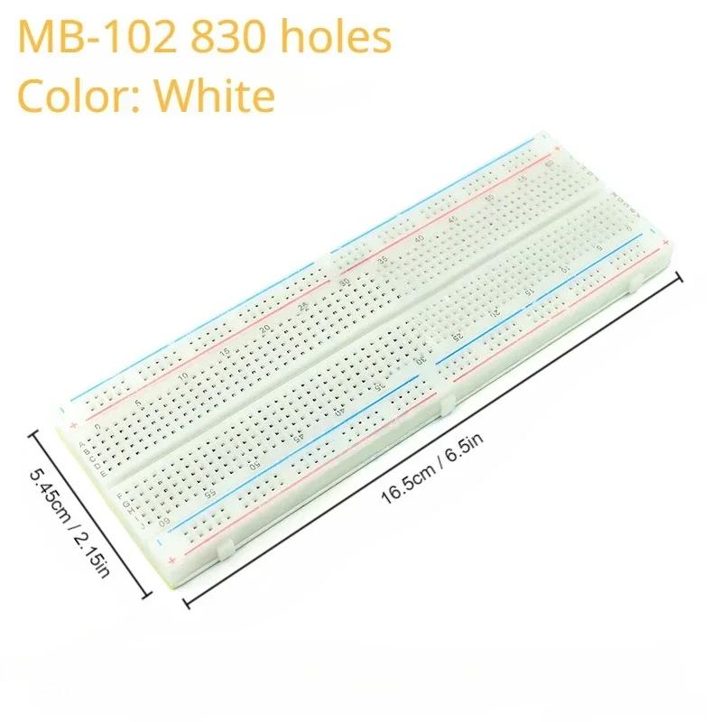 MB102 Breadboard 830 Punkte Lötlos PCB Bread Board 750 Punkte Breadboard DIY Elektronik-Kit für Arduino